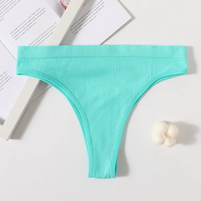 Culotte femme sans coutures — Nylon spandex taille basse entrejambe coton respirante