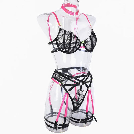 Ensemble Lingerie Florale - Bodysuit & Culotte Sexy - Nos Petits KIFF