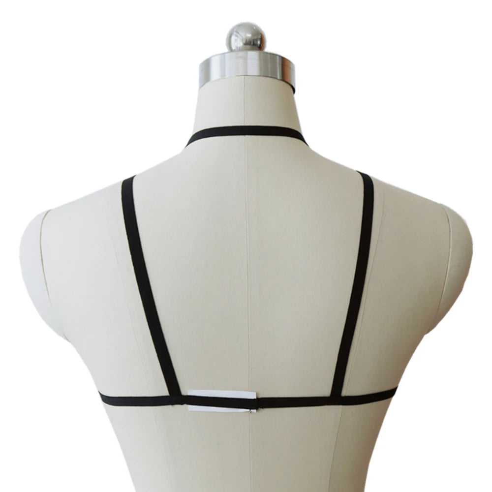 Lingerie femme bretelles sexy — Sous-vêtement ajouré couleur unie