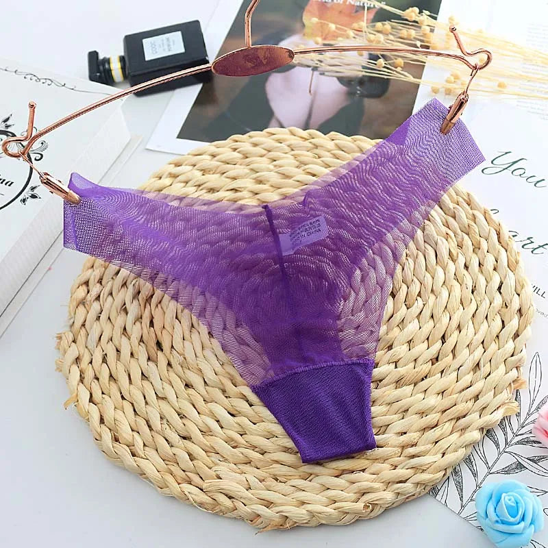 G-string femme ultra-fin transparent — Sans coutures taille basse taille unique