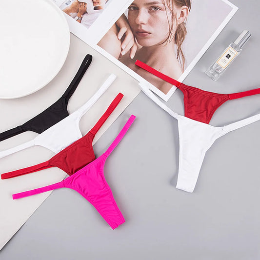 Tanga soie de lait — Coton taille basse stretch