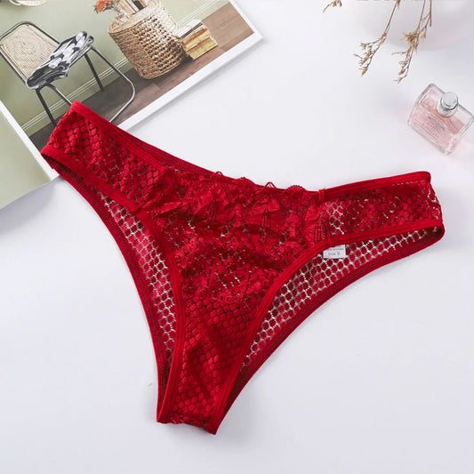 Culotte femme mesh transparente — Taille basse sans coutures sexy