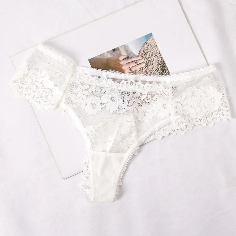 Culotte Coton Dentelle Florale Taille Basse - Respirante - Nos Petits KIFF