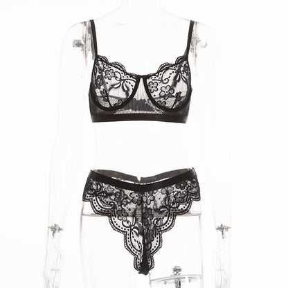 Ensemble Lingerie Dentelle Push-Up Gainant — S-XXL