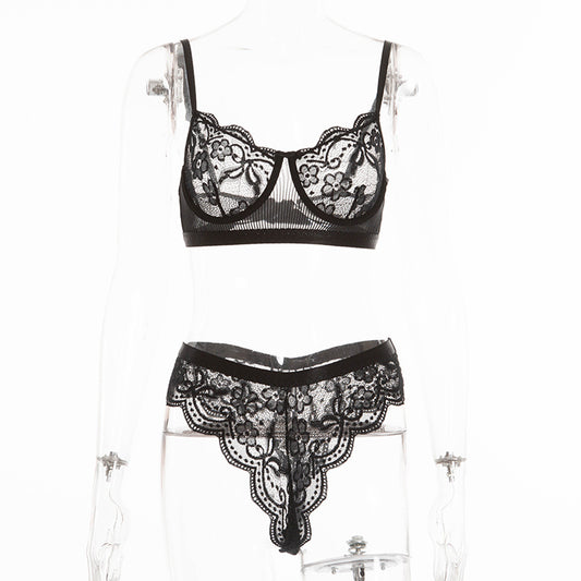 Ensemble Lingerie Dentelle Push-Up Gainant — S-XXL