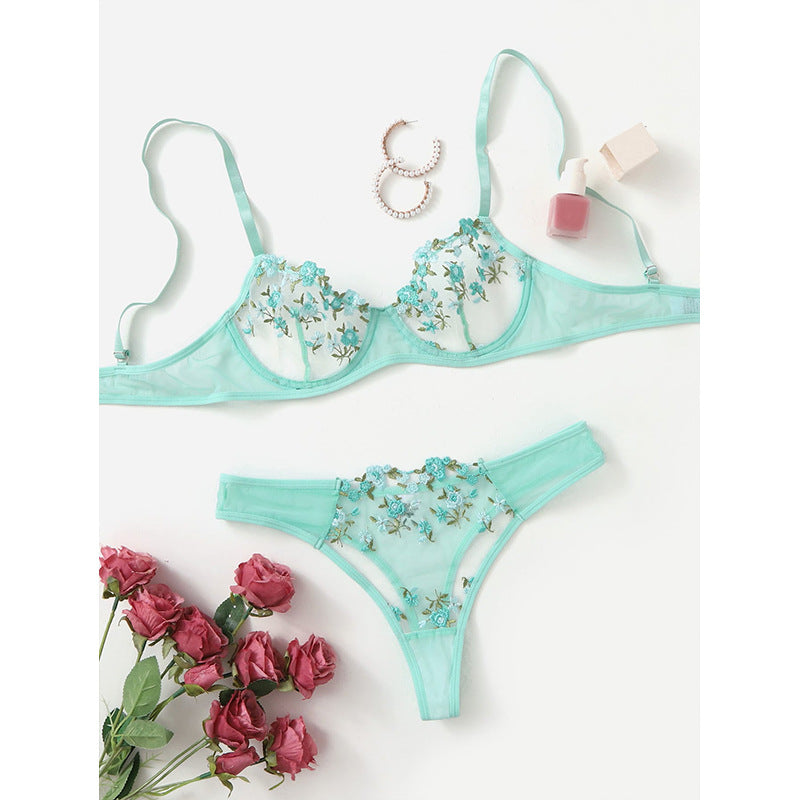 Ensemble Brassière & Culotte Dentelle Coloré — S-XL