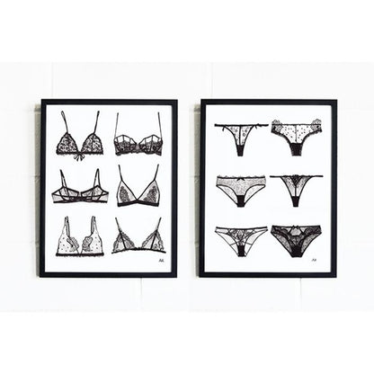 Affiche Lingerie Bra & Panty — Impression Art 5x7"