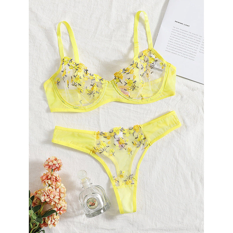 Ensemble Brassière & Culotte Dentelle Coloré — S-XL