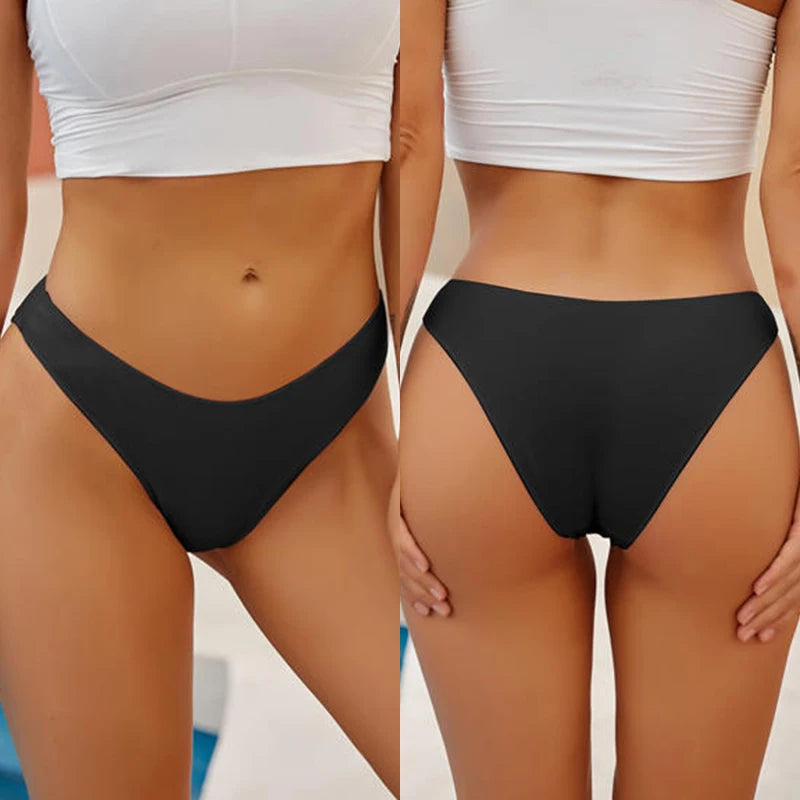 Culotte femme coton doux mi-taille — Dentelle sexy grande taille M à 2XL