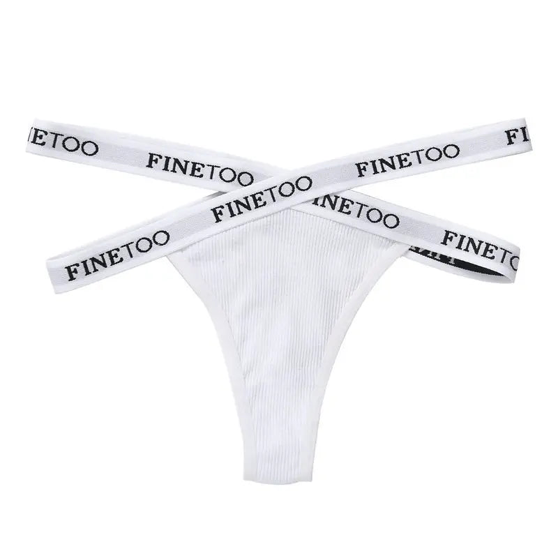 Tanga cross strap taille haute coton — M-XL