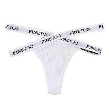 Tanga cross strap taille haute coton — M-XL