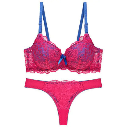 Ensemble Lingerie Push-Up Rose Grande Taille - Soutien-gorge & String - Nos Petits KIFF