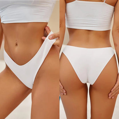 Culotte femme coton doux mi-taille — Dentelle sexy grande taille M à 2XL