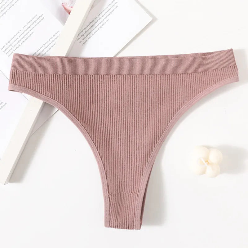 Culotte femme sans coutures — Nylon spandex taille basse entrejambe coton respirante