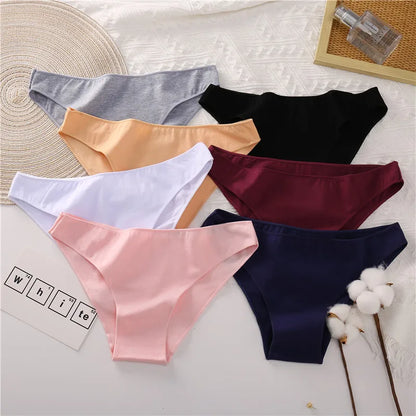 Culotte femme coton doux mi-taille — Dentelle sexy grande taille M à 2XL