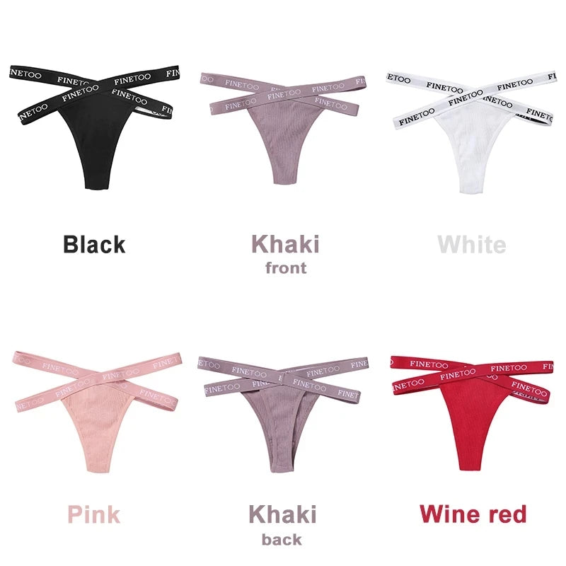 Tanga cross strap taille haute coton — M-XL