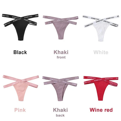 Tanga cross strap taille haute coton — M-XL
