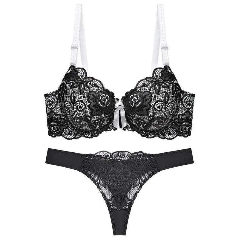 Ensemble Lingerie Push-Up Rose Grande Taille - Soutien-gorge & String - Nos Petits KIFF