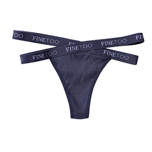 Tanga cross strap taille haute coton — M-XL