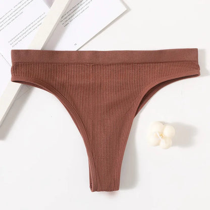 Culotte femme sans coutures — Nylon spandex taille basse entrejambe coton respirante