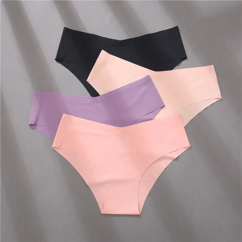 FINETOO 2PCS/Set Women Seamless Panties Lingerie M-XXL Breathable Woman Underwear Sexy Femme Underpants Girls Panty Plus Size