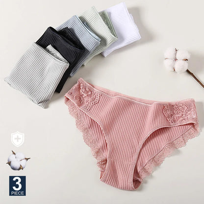 Lot 3 Culottes Florales Coton FINETOO - Taille Basse M-XXL - Nos Petits KIFF