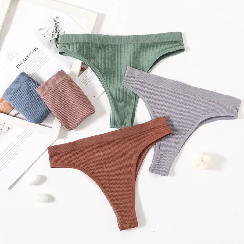 Culotte femme sans coutures — Nylon spandex taille basse entrejambe coton respirante