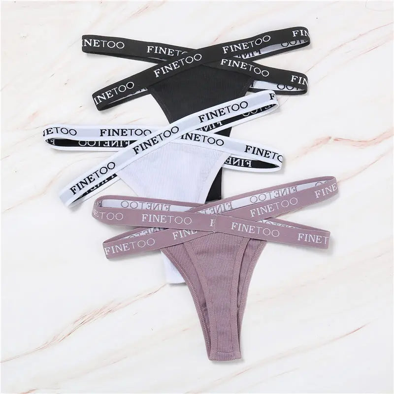 Tanga cross strap taille haute coton — M-XL