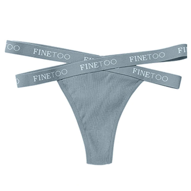 Tanga cross strap taille haute coton — M-XL
