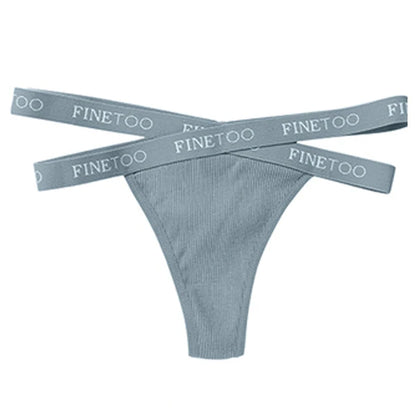 Tanga cross strap taille haute coton — M-XL