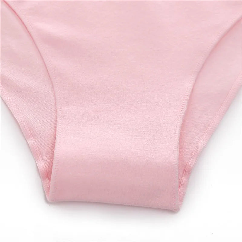 Culotte femme coton doux mi-taille — Dentelle sexy grande taille M à 2XL