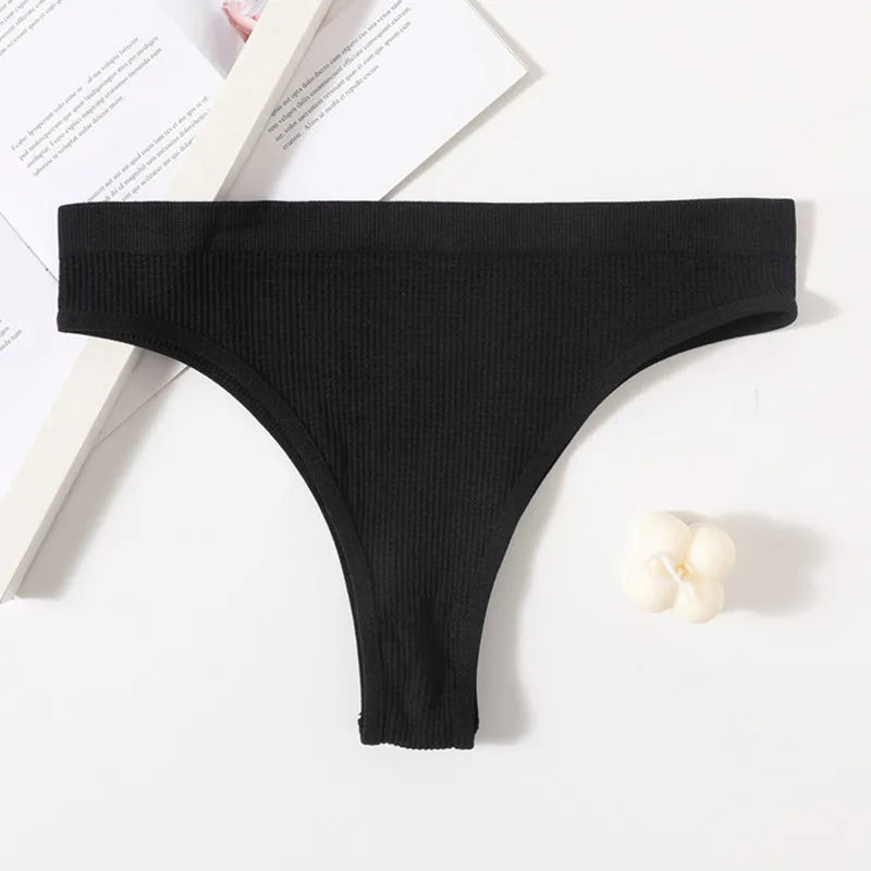 Culotte femme sans coutures — Nylon spandex taille basse entrejambe coton respirante