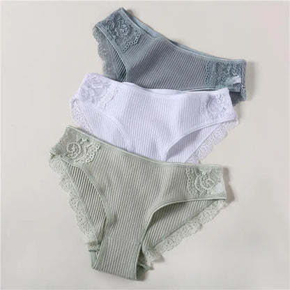 Lot 3 Culottes Florales Coton FINETOO - Taille Basse M-XXL - Nos Petits KIFF
