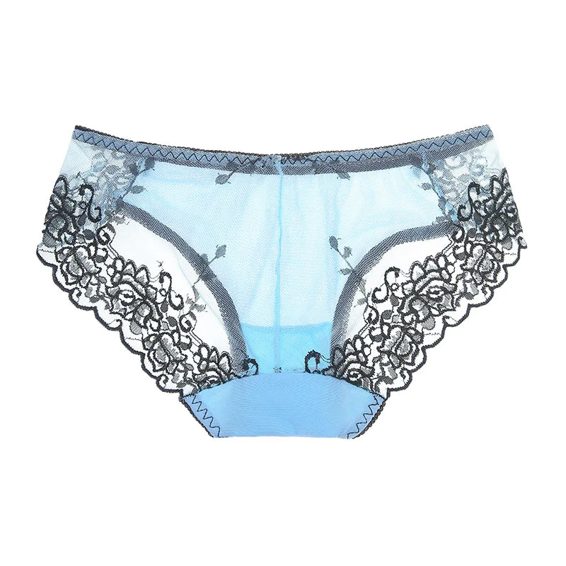 Culotte femme résille brodée — Dentelle sexy taille M-XL