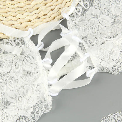 Ensemble lingerie dentelle bra + tanga bandage
