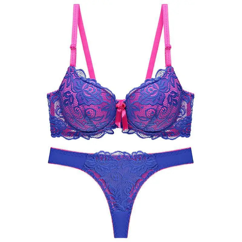 Ensemble Lingerie Push-Up Rose Grande Taille - Soutien-gorge & String - Nos Petits KIFF