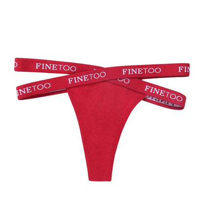 Tanga cross strap taille haute coton — M-XL