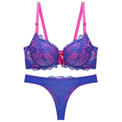 Ensemble Lingerie Push-Up Rose Grande Taille - Soutien-gorge & String - Nos Petits KIFF