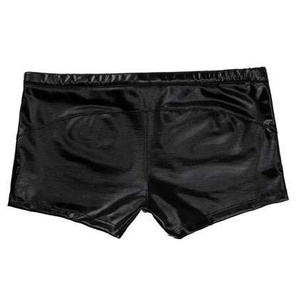 Men's Boxer Shorts Male Drawstring Shorts Patent Leather Lingerie Homme Casual Shorts Summer Elastic Waistband Short Male Pants