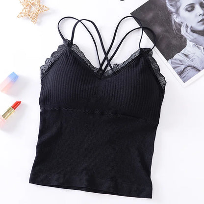 Tank Top Brassiere Camisole - Dos Ouvert Dentelle S-XL - Nos Petits KIFF