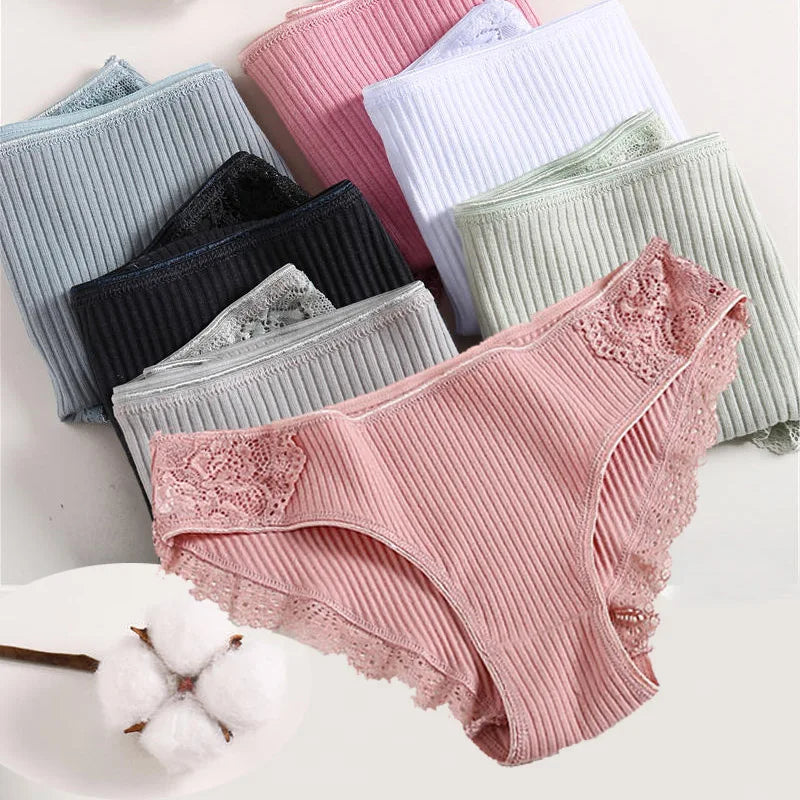 Lot 3 Culottes Florales Coton FINETOO - Taille Basse M-XXL - Nos Petits KIFF