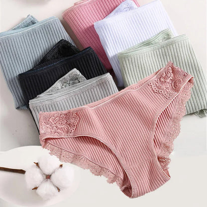 Lot 3 Culottes Florales Coton FINETOO - Taille Basse M-XXL - Nos Petits KIFF