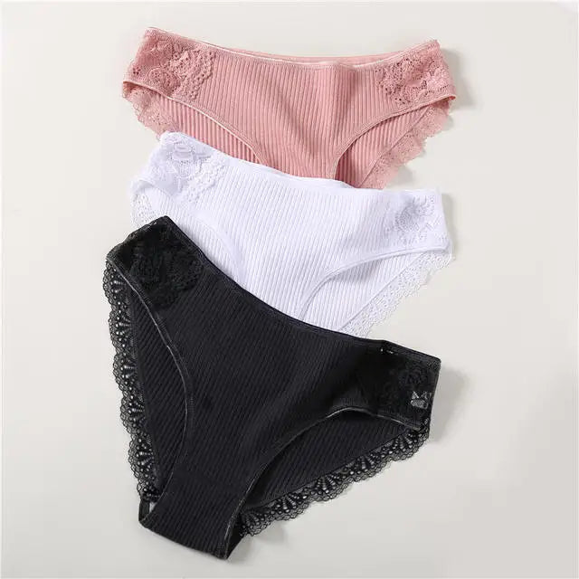 Lot 3 Culottes Florales Coton FINETOO - Taille Basse M-XXL - Nos Petits KIFF