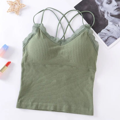 Tank Top Brassiere Camisole - Dos Ouvert Dentelle S-XL - Nos Petits KIFF
