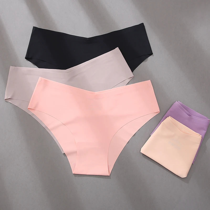 FINETOO 2PCS/Set Women Seamless Panties Lingerie M-XXL Breathable Woman Underwear Sexy Femme Underpants Girls Panty Plus Size