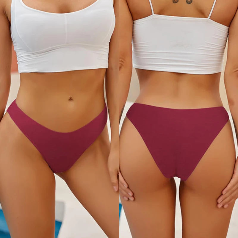 Culotte femme coton doux mi-taille — Dentelle sexy grande taille M à 2XL