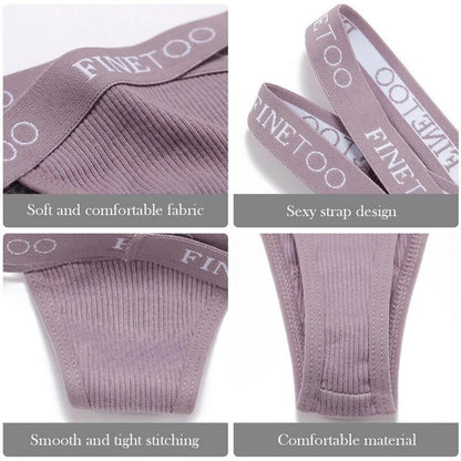 Tanga cross strap taille haute coton — M-XL