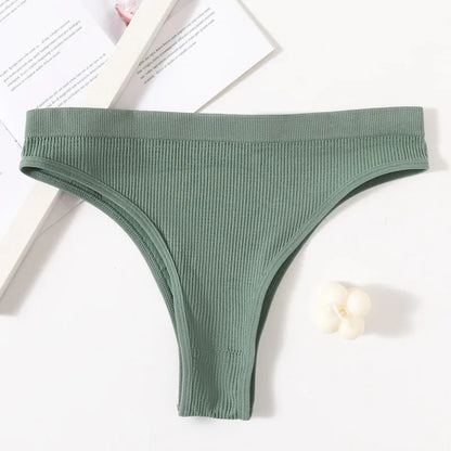 Culotte femme sans coutures — Nylon spandex taille basse entrejambe coton respirante