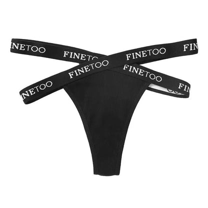Tanga cross strap taille haute coton — M-XL