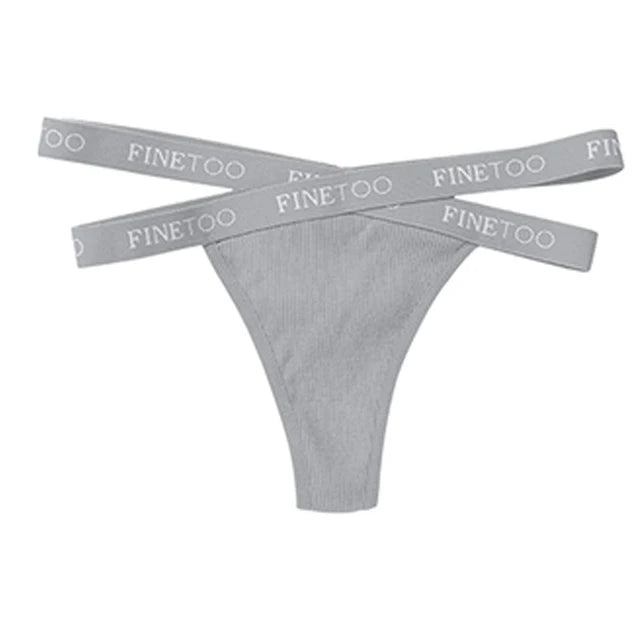 Tanga cross strap taille haute coton — M-XL